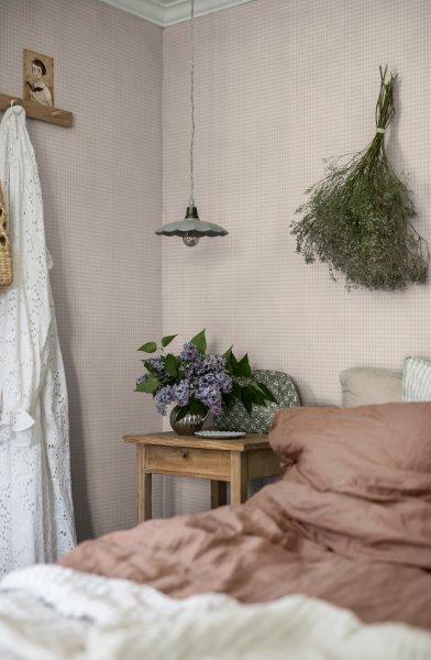 Borastapeter behang ruiten roze - 53 cm x 10.05 m - 660490 - vtwonen shop