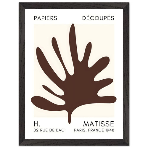 Artfulprints Poster met Lijst Matisse – Coral drift brown   - 30x40 cm - Bruin
