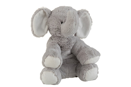 J-Line knuffel Olifant - pluche - grijs - large - vtwonen shop