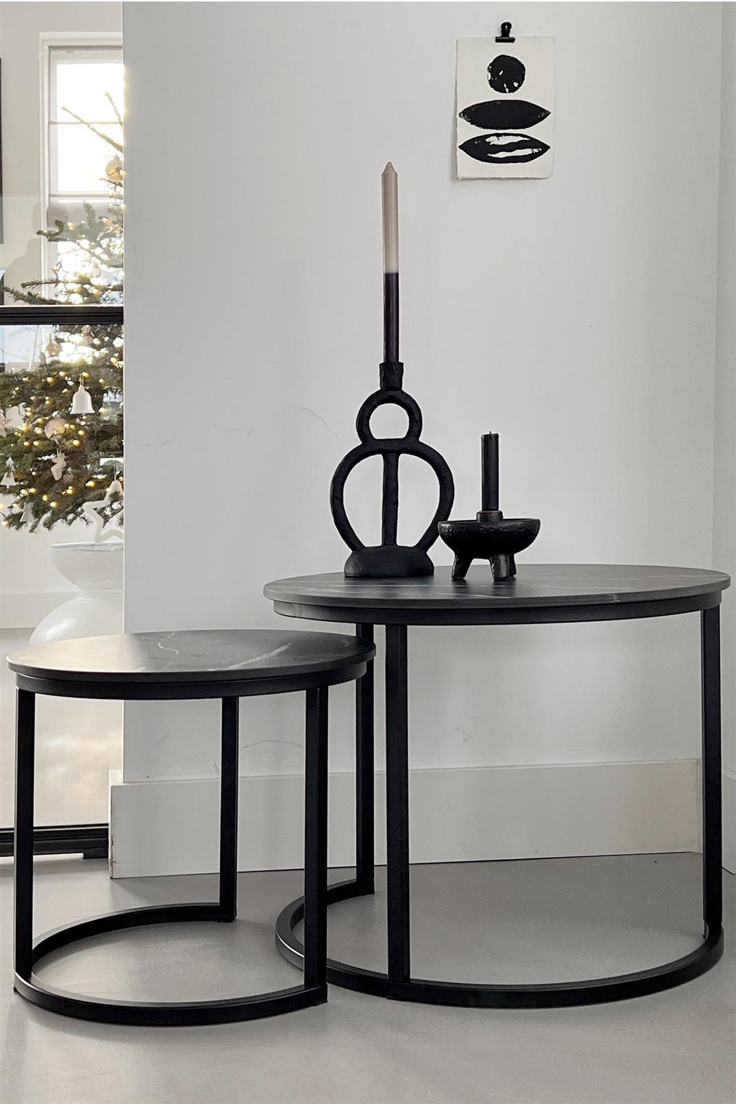 Salontafel (80cm) Ron - Zwart | de Bommel Meubelen | Coffee table wood