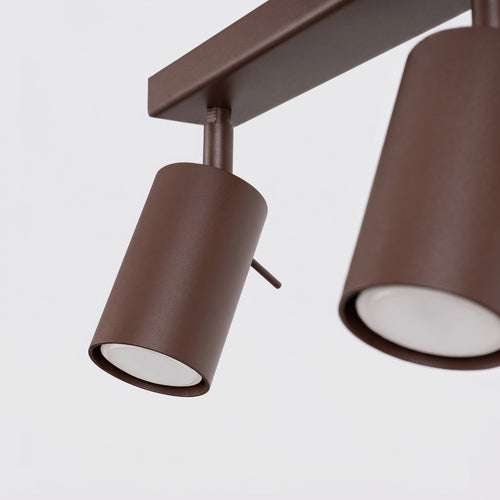 Sollux Lighting Plafondlamp RING 3L bruin - 45x6x16cm