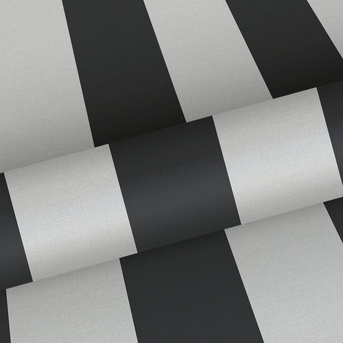 Sanders & Sanders behang strepen zwart en grijs - 53 cm x 10.05 m - 640688