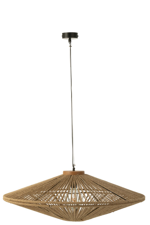 J-Line hanglamp Ovni - ijzer/jute - naturel - large