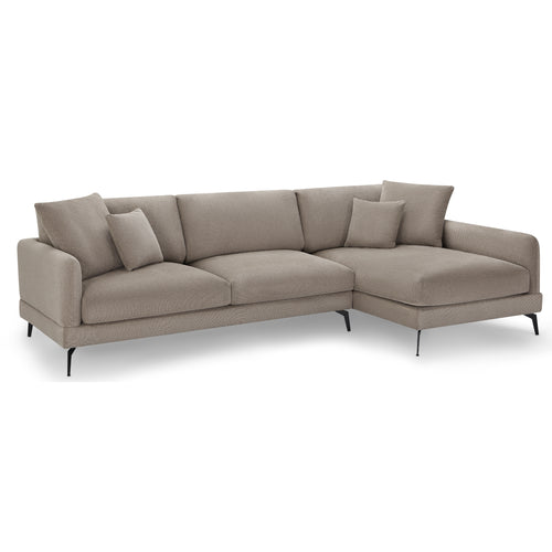 Furnhouse chaise longue bank rechts Maggie - Taupe - Stof - 95x290x90