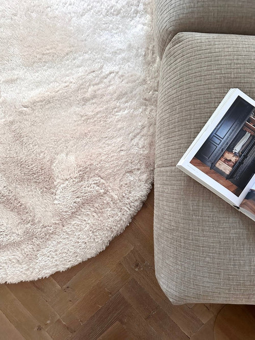 Interieur05 vloerkleed Odelia beige/wit -  Organisch- hoogpolig  - 290 x 200 cm