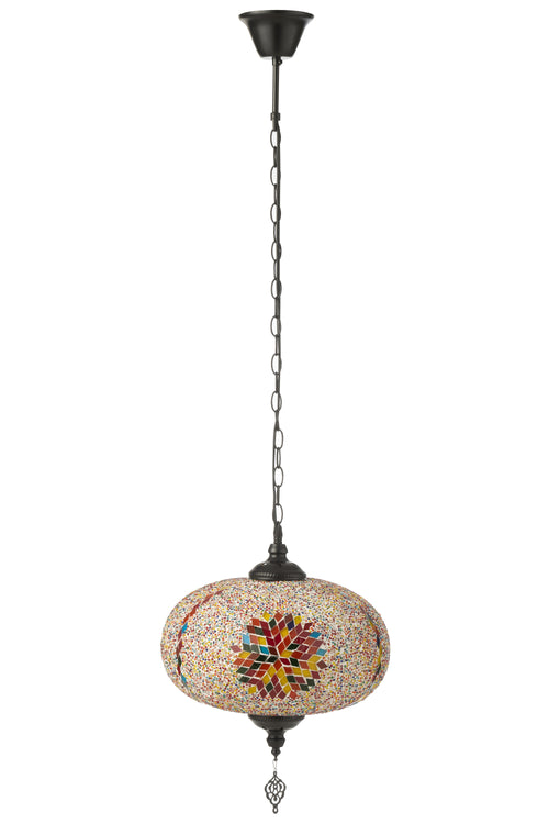 J-Line lamp Mozaiek Hangend - glas/metaal - oranje - large