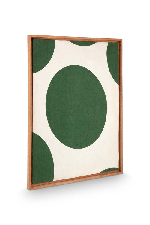 vtwonen - Wanddecoratie - Stippen - Hout - Donkergroen - 60x80cm