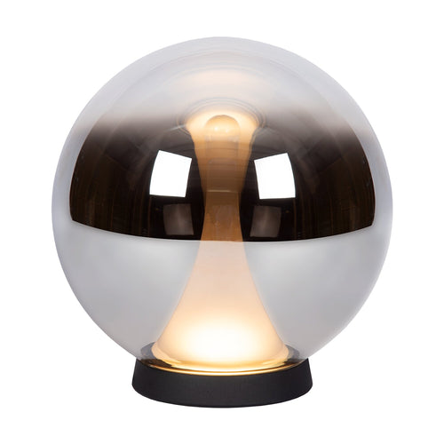 Atmooz tafellamp Nobus - gerookt glas - Ø 25 x H 27 cm - geïntegreerde led