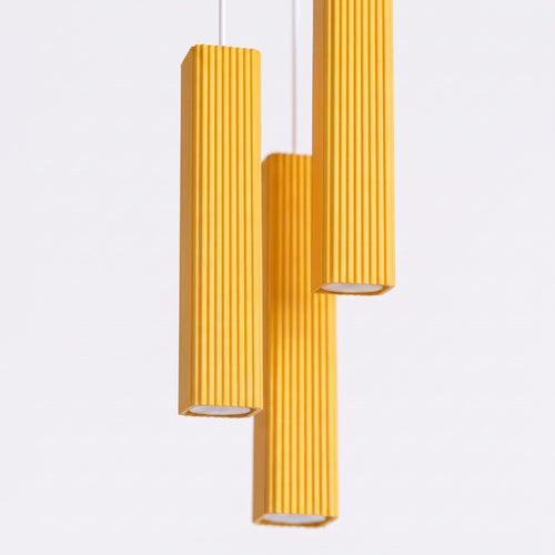 Sollux Lighting Hanglamp RAYO 3P geel - 20x20x108cm