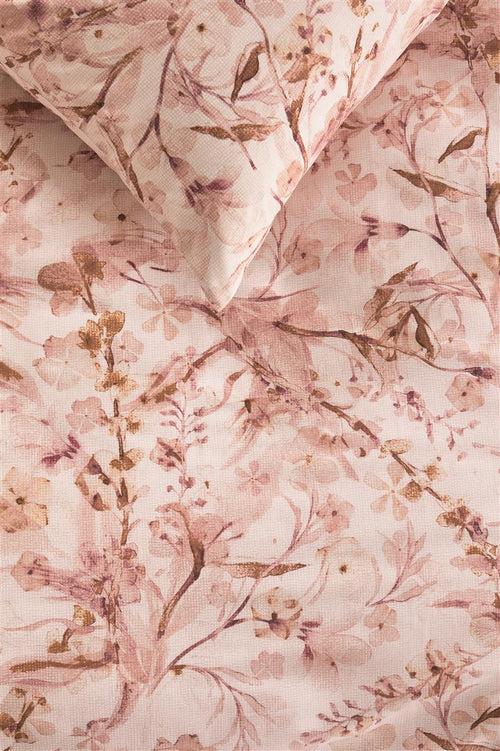 Riviera Maison dekbedovertrek Blushing Blooms - 140x200/220 cm - roze - vtwonen shop