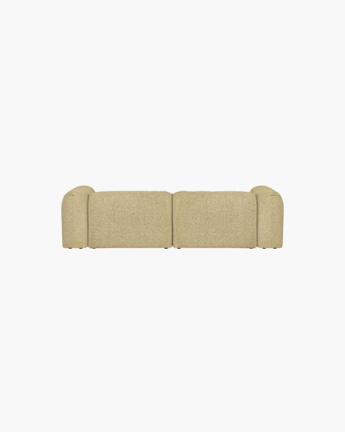 noo.ma Yaro 3-zits hoekbank - Pale Yellow Mélange, zachte zit, linker longchair