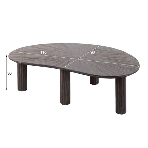 Giga Meubel Salontafel Maya - Donkerbruin Hout - 110x68x36cm - vtwonen shop