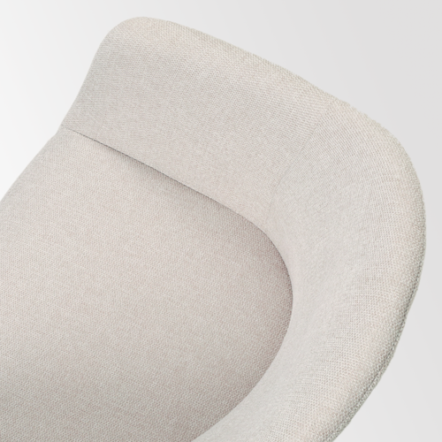Nolon Nena-Otis Eetkamerstoel Beige - Zwarte Houten Poten