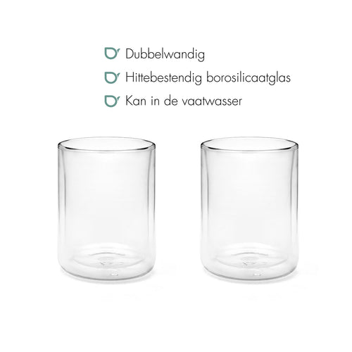 Bredemeijer -Dubbelwandig glas San Remo 290ml s/2 - vtwonen shop
