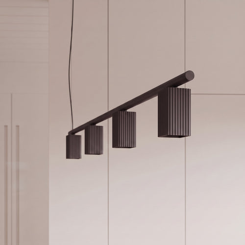 Sollux Lighting Kroonluchter RAYO 4 zwart - 122x6x208cm