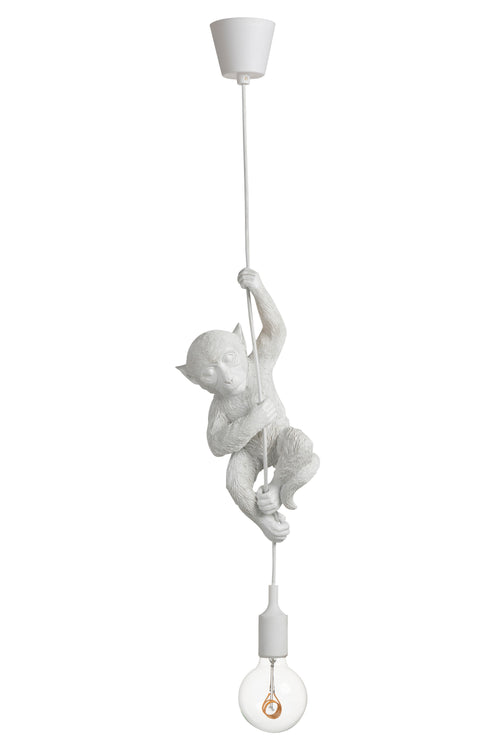 J-Line hanglamp Aap Hangend - polyresin - wit