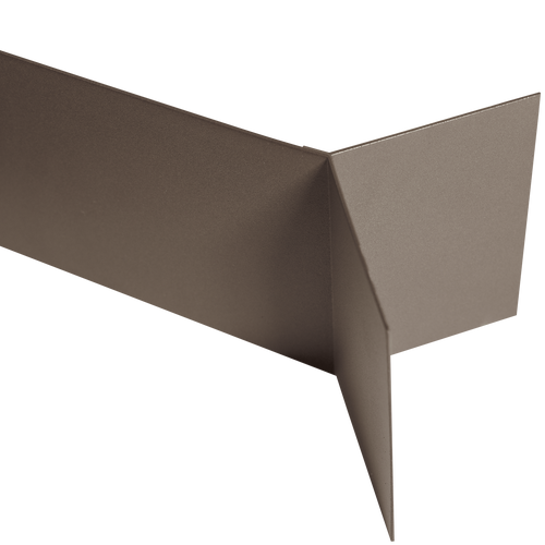 WOOOD wandplanken Lorin - Metaal - Mokkabruin - Set Van 3 - 13x80x13