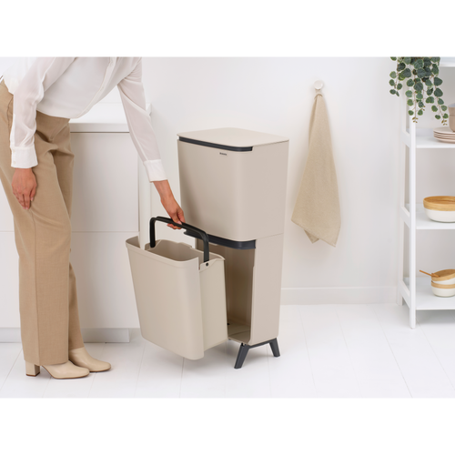 Brabantia SortUp Recycle Prullenbak Hi, 20+25 liter - Soft Beige
