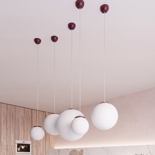 Sollux Lighting Hanglamp UGO 30 bordeaux - 30x30x120cm