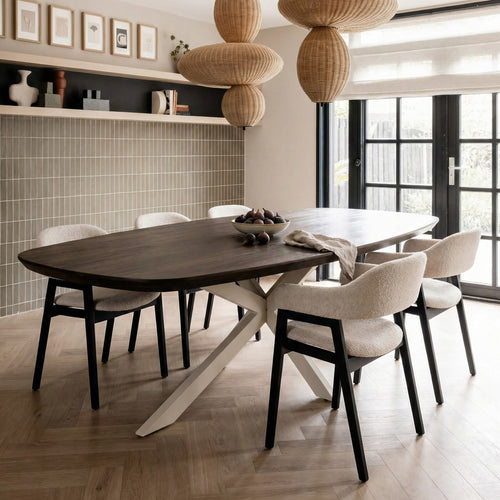 StarFurn Eettafel Madison - Deens Ovaal Bruin Hout - 200x100x76cm