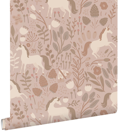 ESTAhome behang unicorns oudroze - 53 cm x 10.05 m - 139876