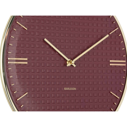 Karlsson wandklok Riqueza - rood - Ø35cm