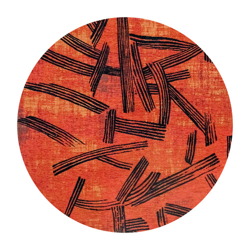 Ecorugs vloerkleed Ginger Chocolat - rood - 240x240cm
