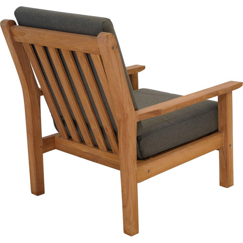 Lesli Living bistrostoel teak - zwart - 65,5x86x82,5cm