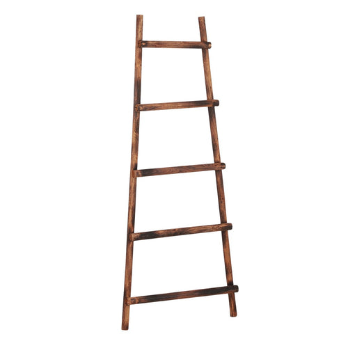 House of Seasons Ladderrek - L29 x B49 x H119 cm - Populierenhout - Bruin