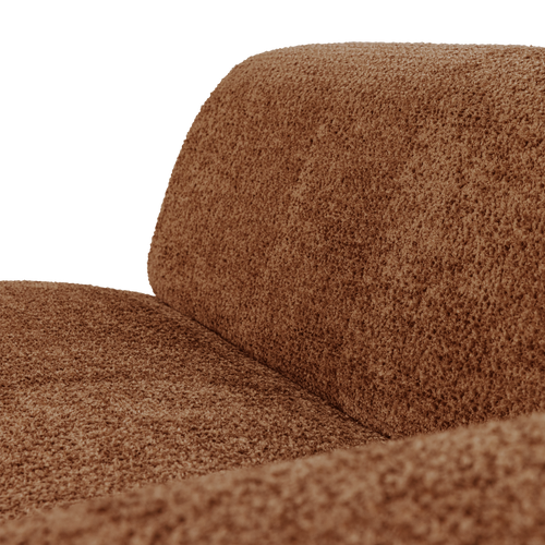 WOOOD 2-zits bank arm rechts Mojo Base - Wollig - Roestbruin - 74x185x97