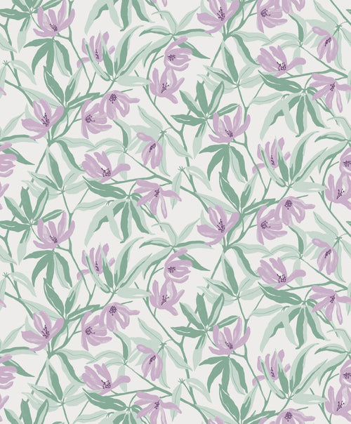 Masureel behang bloemen groen - 53 cm x 10.05 m - 631824 - vtwonen shop