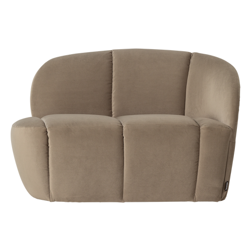 WOOOD 2-zits bankje rechts Mojo - Velvet - Khaki - 73x112x77