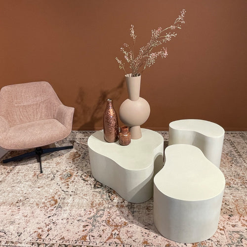 Brix salontafel Organic Sandy - 85cm - beton / MDF