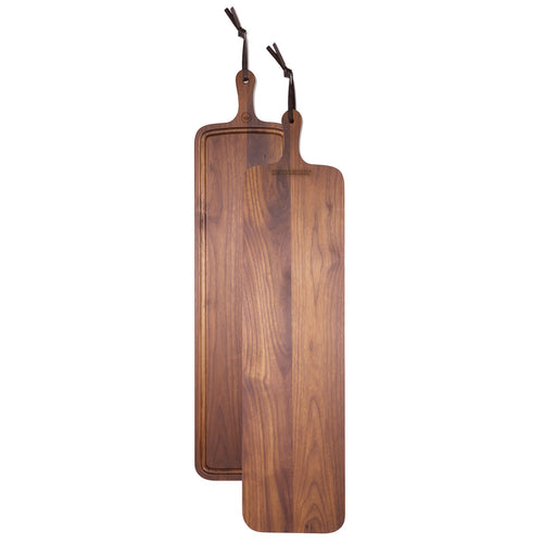 Dutchdeluxes XL Broodplank - Snijplank - Serveerplank - Slim Fit - Massief walnoothout -  19x70 cm - Bruin