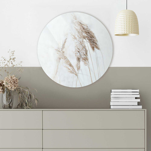 Reinders glasschilderij Pampasgrassen - Ø 50cm