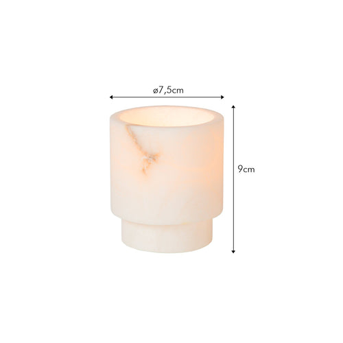 Atmooz kaarsenhouder Mick S - naturel - Ø 7,5 x H 8,5 cm