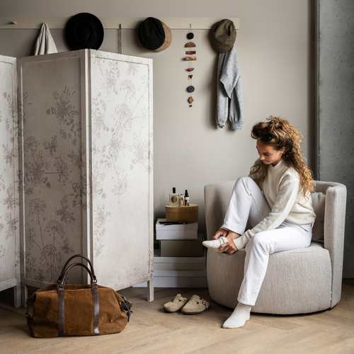 vtwonen fauteuil Explore - Bouclé - Naturel - 81x96x92 - vtwonen shop