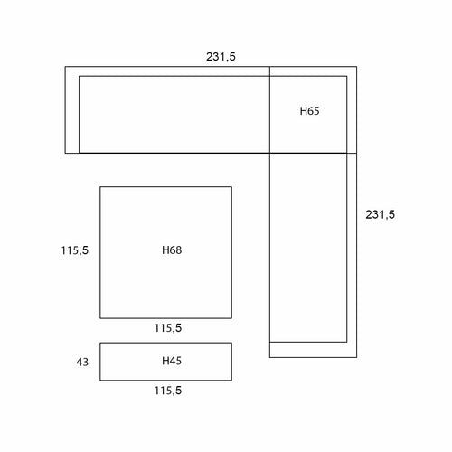 Garden Impressions lounge dining set Malakka taupe - valley sand - 5-delig