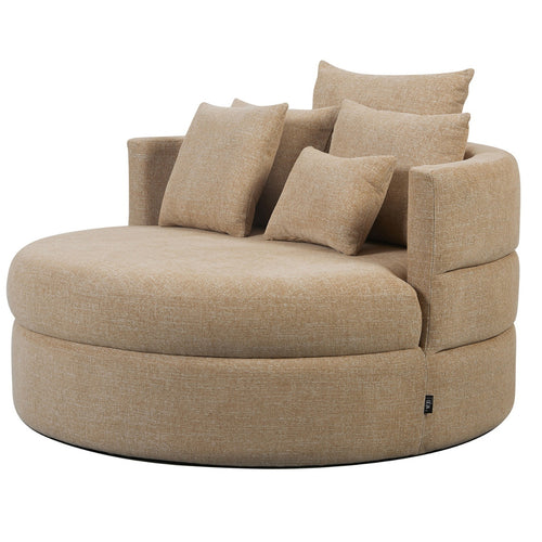 DÉJA Living Loveseat Miles - Taupe Stof - Ø124x84cm - vtwonen shop