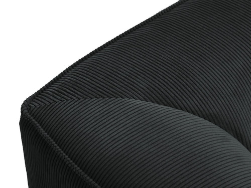 Micadoni Bank Ruby 2-zits, ribfluwelen, zwart - 93x174x69cm