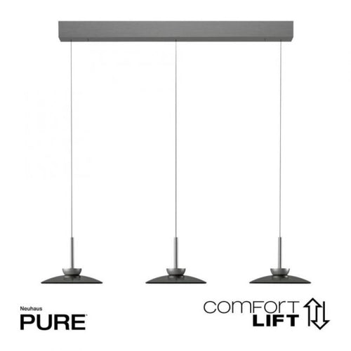 Neuhaus PURE hanglamp Moon - 3 lichts - 35  x 200   cm - grijs - vtwonen shop