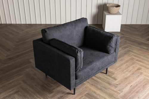 Rebellenclub fauteuil ioane - zwart linnen - vtwonen shop