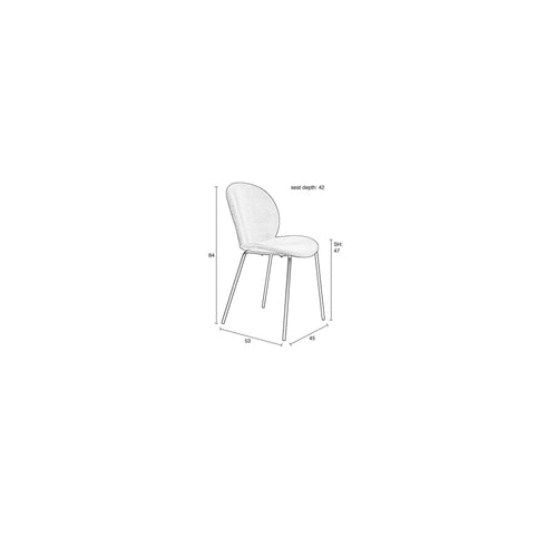 Zuiver Bonnet Eetkamerstoelen Okergeel - Set van 2