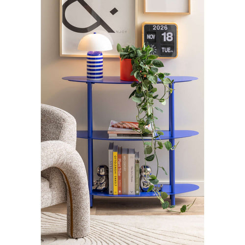 Leitmotiv side table Cool Retro - blauw - 90x28x82cm
