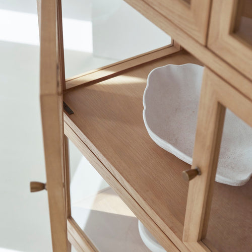 Tikamoon Grote eiken vitrinekast - Naturel - vtwonen shop