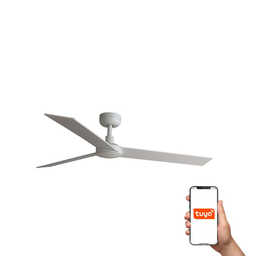 Faro Rudder Grote plafondventilator met 3 bladen, matwit, Tuya Smart System
