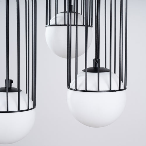 Sollux Lighting Hanglamp BRINA 3P zwart - 34x34x115cm