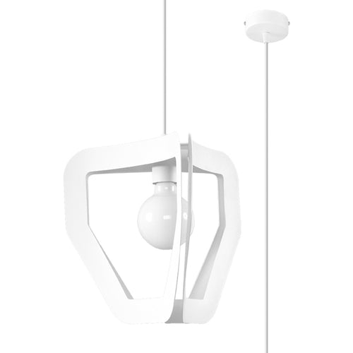 Sollux Lighting Hanglamp TRES wit - 33x33x130cm