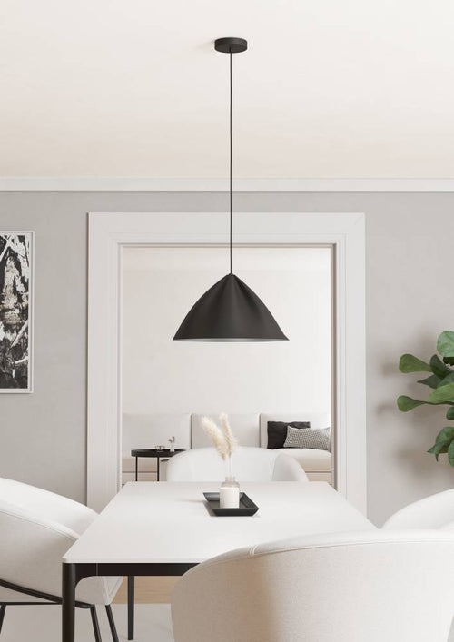 EGLO hanglamp Podere - e27 - ø 42,5 cm - zwart - staal