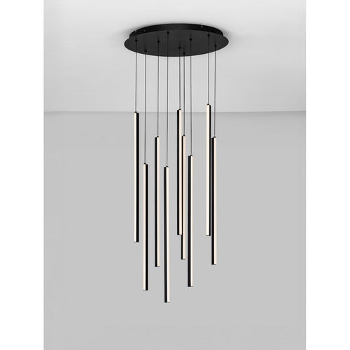 Nova Luce GRATTA Hanglamp met clusterontwerp, zandkleurig zwart, Triac dimbare LED, 48W, 1920lm, 3200K